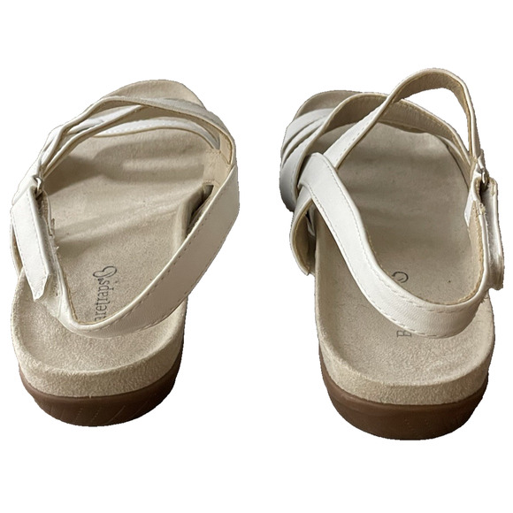 Baretraps Jenifer White Leather Sandals Women's Size 9M GUC - Picture 6 of 10